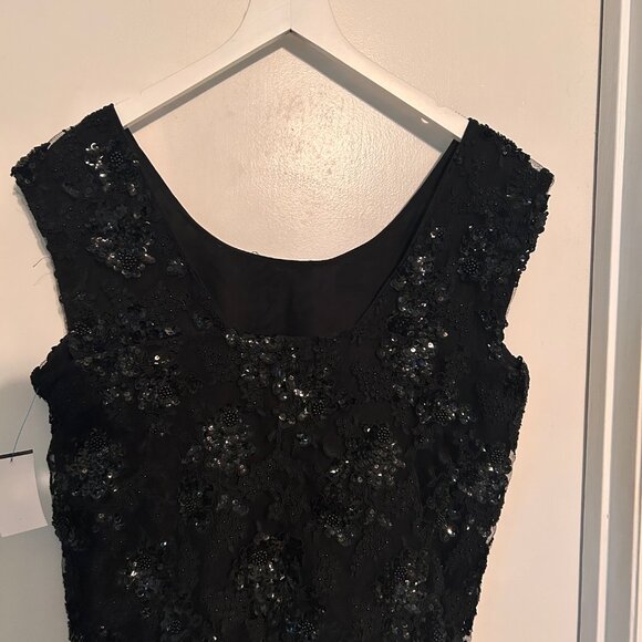 Mark Heister Vintage Sleeveless Hand-Beaded Black Top - Size Medium - Picture 3 of 15